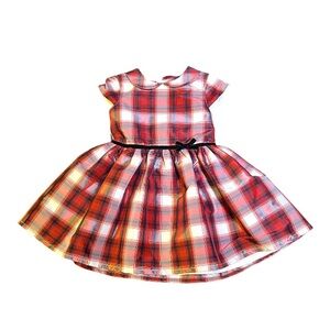 Carter's Infant Holiday Red Christmas Plaid Dress 24 Months